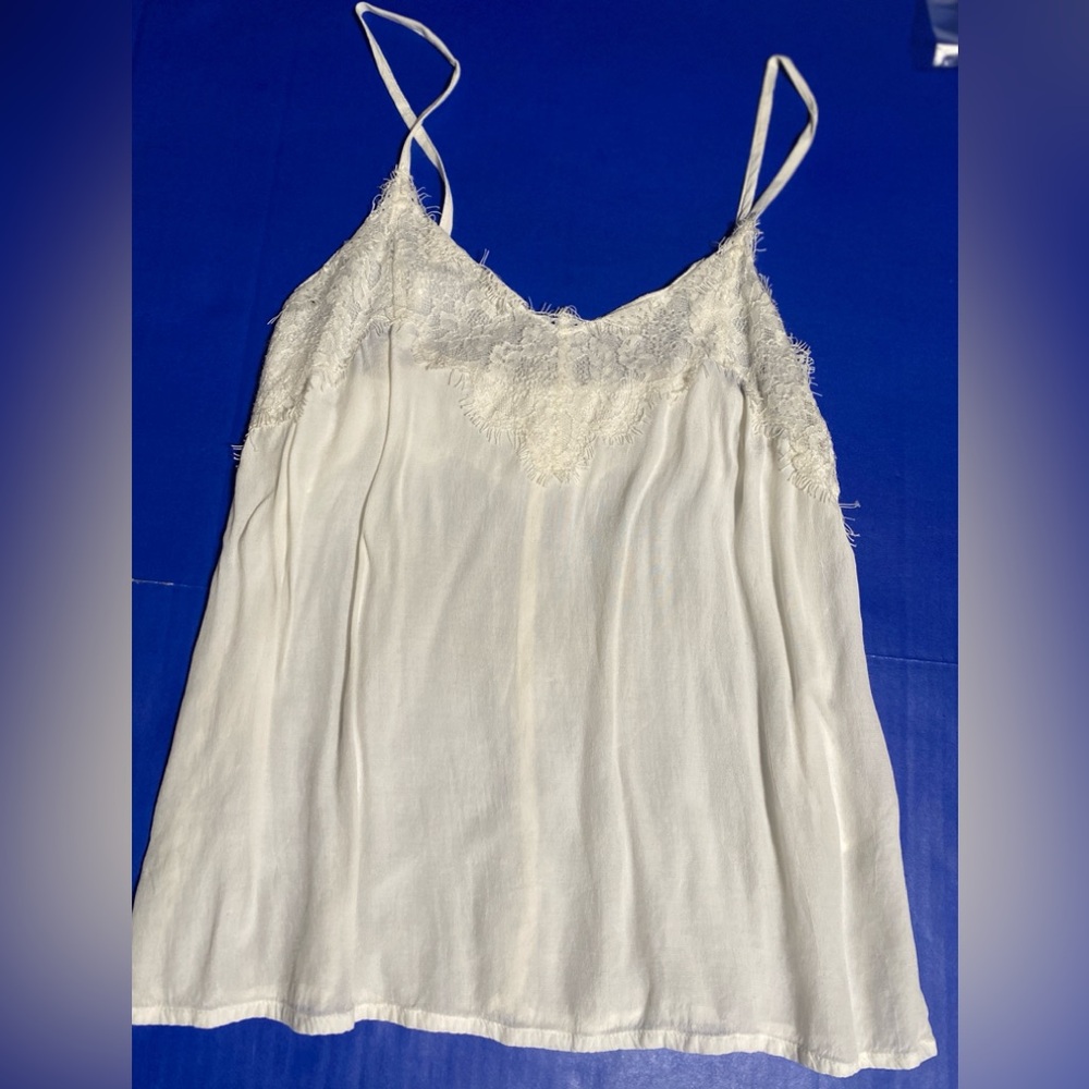 Abercrombie & Fitch NWOT White/Cream Lace Cami Adjustable Straps Size XS